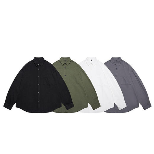 素色全棉 4色休闲百搭衬衫 商品图5