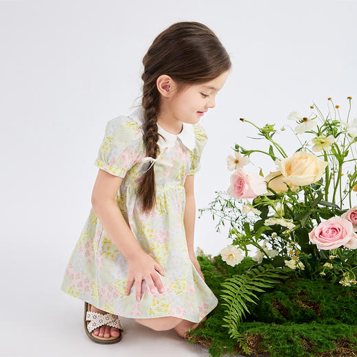 笛莎Deesha 女童连衣裙2024年新款连衣裙 商品图3