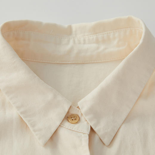 谜底衬衫短袖女士2024年夏季新品通勤风百搭H型刺绣衬衣242MC0626 商品图3