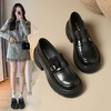 ZHR则则时尚亮面厚底乐福鞋女鞋2024春季新款休闲两穿百搭小皮鞋 商品缩略图0