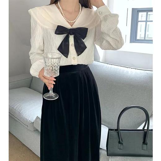 【GT商品推广】法式甜美可拆蝴蝶结小衫22518 商品图0