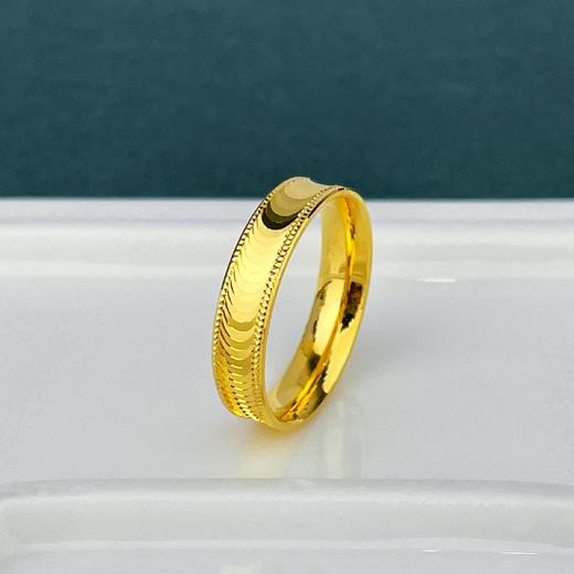 【限时克减150元】足金999.9 #小红书 亮镜金鱼鳞戒空心固口圈戒猫眼圈戒（面宽约3.5-4mm）(AF060JZ00013)（预售产品下单后不退款不退货不换货不补差价 商品图1