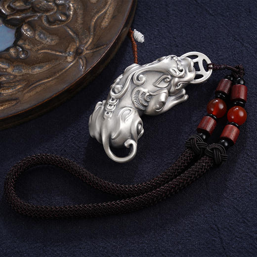 子佩集S999银【万事亨通】手把件【SBJ348-1】貔貅纯银2403 商品图6