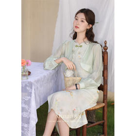 鹿向南《浮春绘》盘扣新中式新款女夏气质中国风衬衫L35261SY