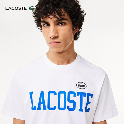 Lacoste法国鳄鱼男装 新款简约休闲纯棉短袖时尚百搭T恤TH7411-98 商品图4