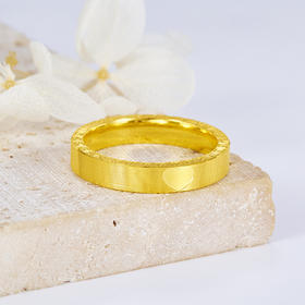 【限时克减150元】足金999.9 #小红书 【精品】实心CNC情约一生爱你一生时光数字戒指年轮戒指固口圈戒(OJZ00005)（预售产品下单后不退款不退货不换货不补差价