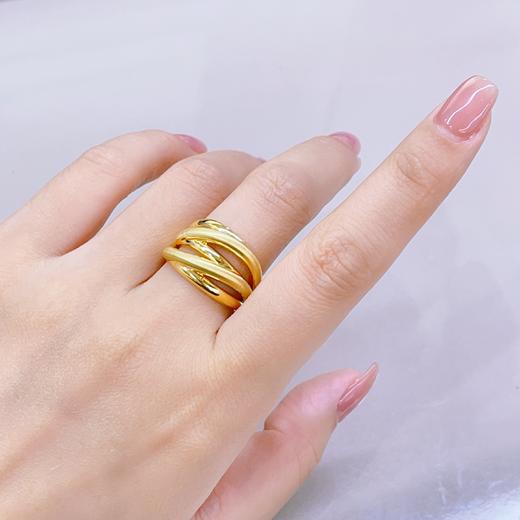 【限时克减150元】足金 【精品】无氰5D固口个性不规则多层缠绕女戒(AR5DJZ00007)（预售产品下单后不退款不退货不换货不补差（预售产品下单后不退款不退货不换货不补差 商品图3