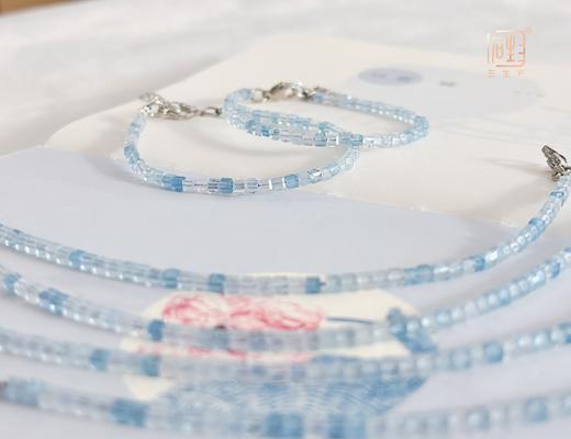 天然海蓝宝糖块手链 商品图5