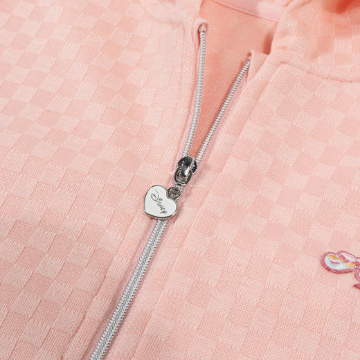 【商城同款】迪士尼2024春季新款女童连帽卫衣时尚百搭开衫中大童格纹舒适外套231DS0921 商品图7
