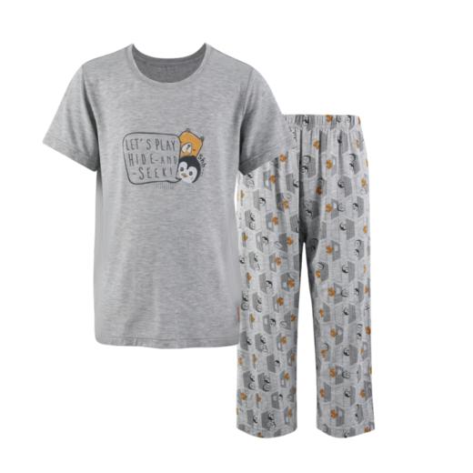 【超级英雄莫代尔】SCHIESSER 德国舒雅童装男童莫代尔短袖七分裤家居套装 37/22482H 商品图1