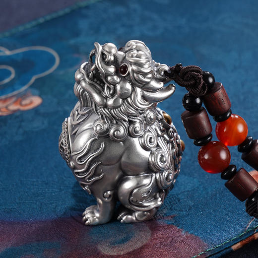 子佩集S999银【朝天吼】手把件【SBJ583】纯银貔貅2403 商品图2