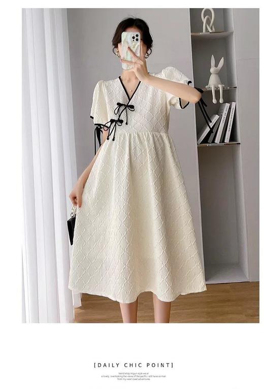 【H商品推广】1363#大码显瘦连衣裙可哺乳孕妇潮妈 商品图4