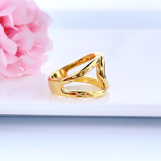 【限时克减150元】足金 无氰5D硬金夸张固口女戒(RWW00453)（预售产品下单后不退款不退货不换货不补差价）（预售产品下单后不退款不退货不换货不补差价） 商品图2