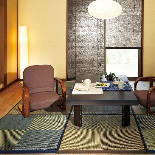 榻榻米垫 方格型蓝色 约82X82cm 商品图2