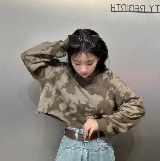 12GD圆领袖口打褶长袖卫衣40205（绿） 春季 402191032105 商品图6