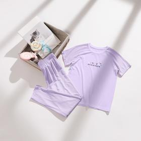 【经典纯色基本款】SCHIESSER 德国舒雅童装女童莫代尔短袖长裤家居套装36/22987H