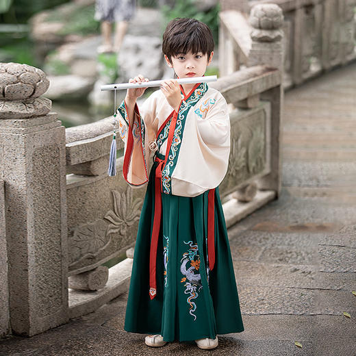 儿童汉服男童古装2024春秋新款高端古风小王爷书生演出服套装 商品图1