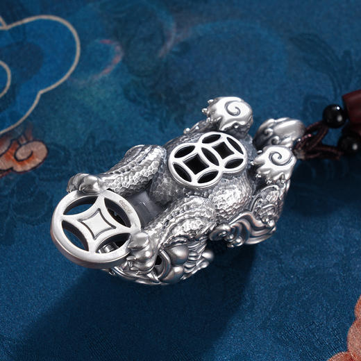 子佩集S999银【金钱貔貅】手把件【BJ001196】纯银2403 商品图2