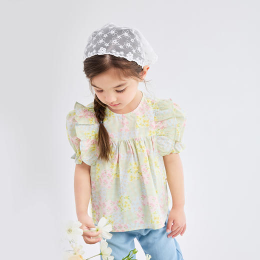 笛莎Deesha 女童2024年新款时尚衬衫 商品图4