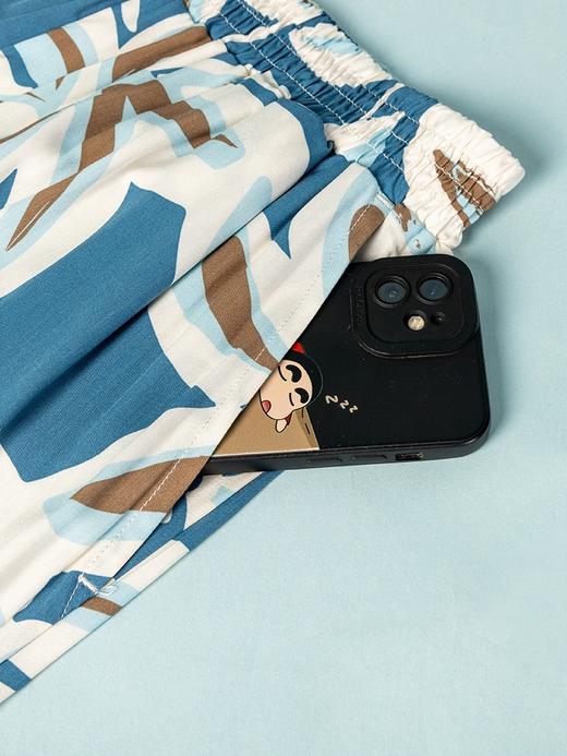 【粘纤梭织】SCHIESSER 德国舒雅家居服女士睡裤2024年春夏季新款薄款居家裤宽松休闲印花短裤31/22412P 商品图2