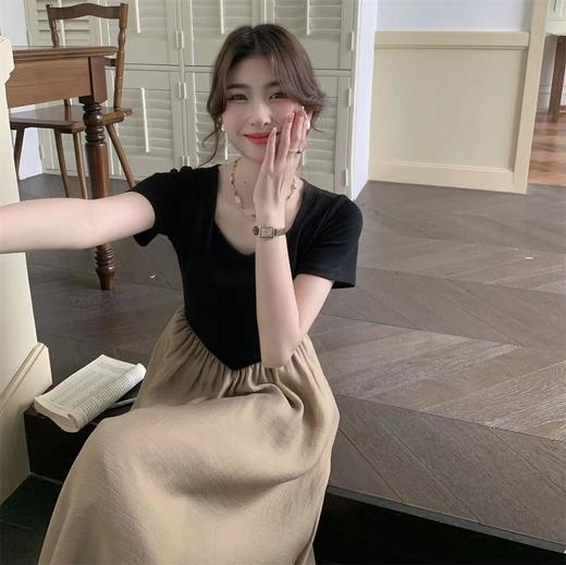 【H商品推广】七夕-法式温柔拼接连衣裙 商品图4