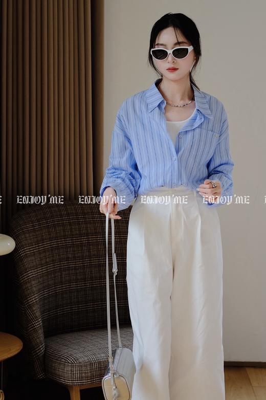 【门店同款】ENJOY春季压褶阔腿时装裤 156098294 商品图3