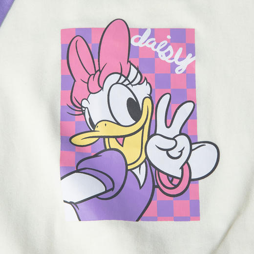 迪士尼24春款女童套装插肩袖套装运动休闲卫衣卫裤两件套 商品图12