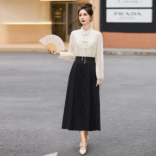 新中式国风，改良气质盘扣两件套HR-LMJY8853 商品图7