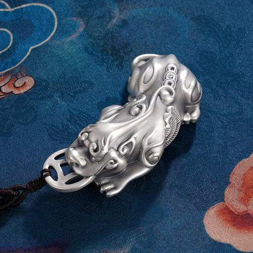 子佩集S999银【万事亨通】手把件【SBJ348-1】貔貅纯银2403 商品图2