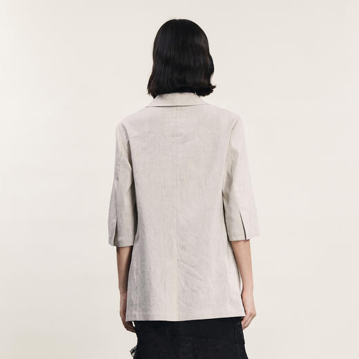 谜底一粒扣西服外套女2024年夏新品通勤风百搭宽松西装242MW0648 商品图2