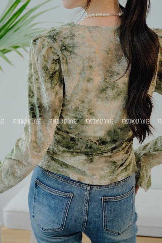 【门店同款】ENJOY春季微喇袖气质上衣 156795751 商品图2