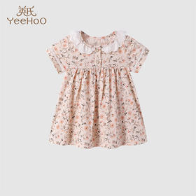 英氏儿童连衣裙春夏纯棉碎花裙女童公主裙2024新款YRLCJ2Q357A