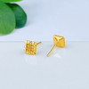 【限时克减128元】足金999 #小方糖 #小红书 (足金999字印)5G黄金仿钻耳钉影底绕线方形小方糖耳钉（配胶塞）(5GES00510)（预售产品下单后不退款不退货不换货不补差价） 商品缩略图1