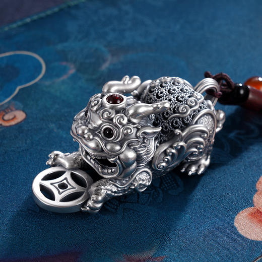 子佩集S999银【金钱貔貅】手把件【BJ001196】纯银2403 商品图4