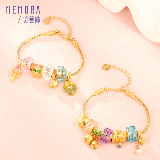 等一朵花开 铃兰-侧耳铃听 黄金足金挂坠吊坠女款转运珠MEMORA诗普琳HP648401 商品图2