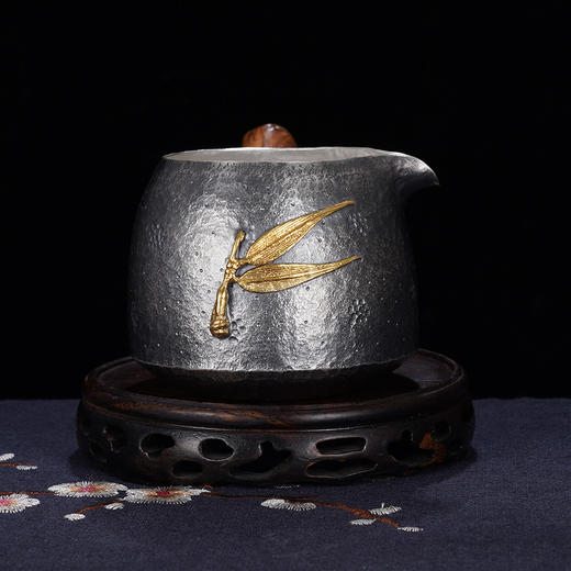 子佩集S999银+崖柏【竹香入梦】提梁壶小茶壶公道杯摆件套装【TG003】【TG005】【TG006】2403 商品图12