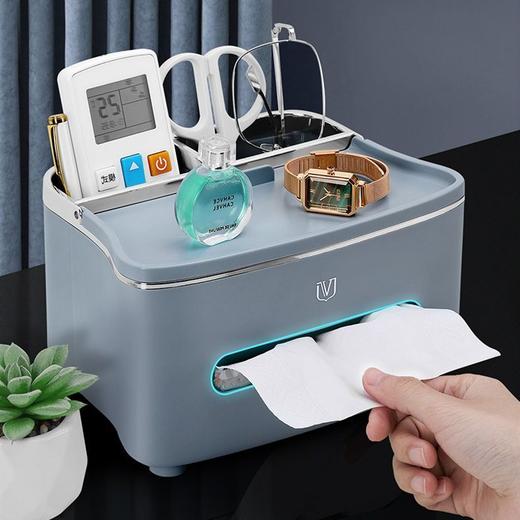 客厅纸巾盒高档轻奢抽纸盒家用卧室创意可爱多功能遥控器收纳盒 商品图6