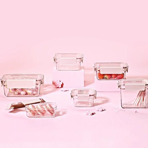 ORRT-102 glasslock玻璃正方保鲜盒1020ml（粉色） 商品图3