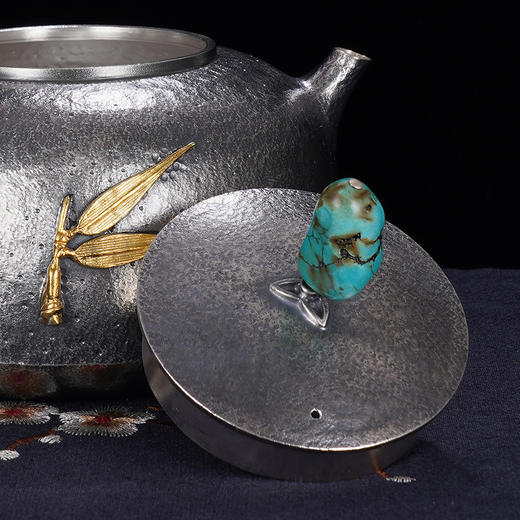 子佩集S999银+崖柏【竹香入梦】提梁壶小茶壶公道杯摆件套装【TG003】【TG005】【TG006】2403 商品图4