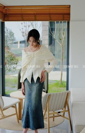 【门店同款】ENJOY春季摩登浪漫-牛仔鱼尾半身裙 157048678