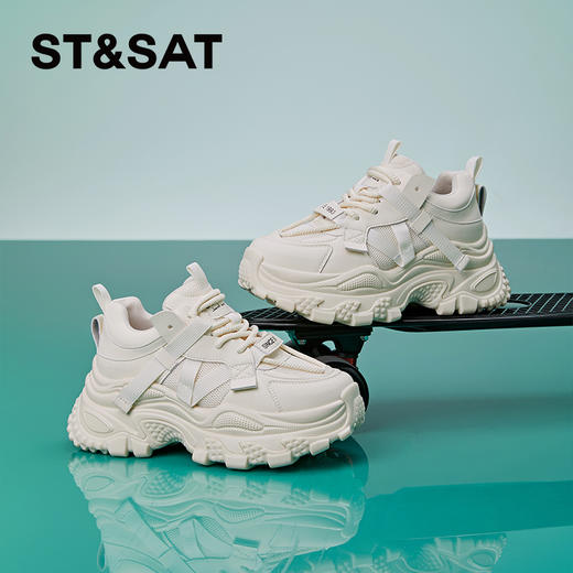 星期六潮酷撞色厚底老爹鞋SSC1112713 商品图0