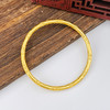 【限时克减150元】足金999.9 古法固口实心圆管吉言金手镯（面宽约3.7-4.1mm）(ANWZGFSZ00112)（预售产品下单后不退款不退货不换货不补差价） 商品缩略图1