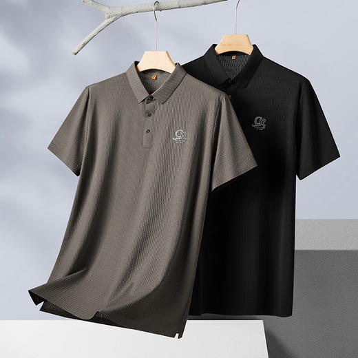 【冰丝高弹】【新款DDP】大依优型大码短袖Polo衫翻领加肥加大男士大号弹力透气舒适夏季半袖透气 商品图1
