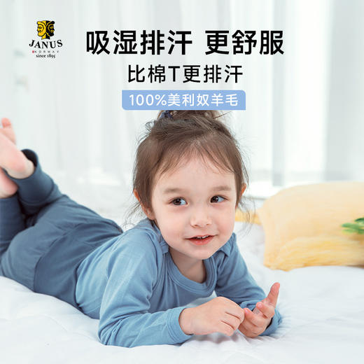【70-100】挪威进口JANUS100%美利奴羊毛 超轻羊毛高腰裤 商品图1