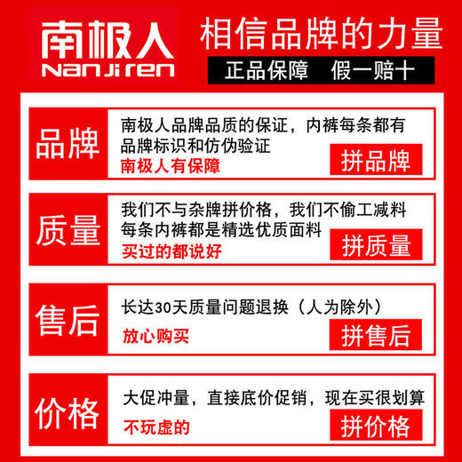 南极人内裤女纯棉抗菌少女学生韩版舒适女士中腰款全棉三角短裤头 商品图4