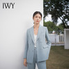 IWY/新款春季雾霾蓝色西装套装长袖宽松版长款西服外套两件套通勤C14229+P34229 商品缩略图4