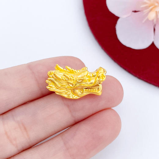 【限时7.5折】【定价黄金】足金 #儿童/宝宝 无氰5D空心龙年生肖龙头手串配件(CWW00009)（预售产品下单后不退款不退货不换货不补差（预售产品下单后不退款不退货不换货不补差 商品图5