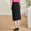 米思阳2026春季新款通勤优雅半身裙褶皱开叉修身气质小黑裙女0584 商品缩略图2
