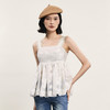 谜底提花吊带上衣女2024年夏新品复古风气质优雅荷叶边242MS0633 商品缩略图0