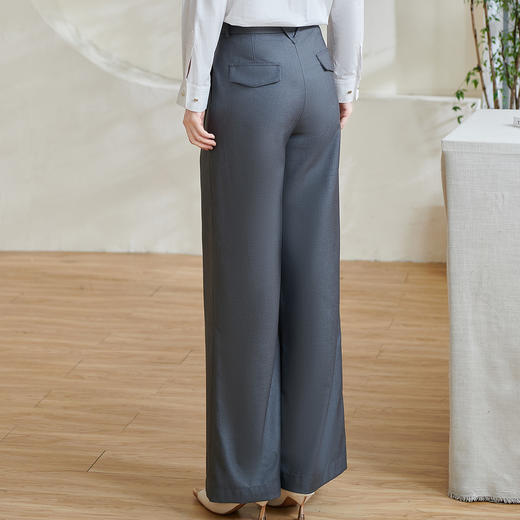 剩XL/XXL 米思阳2026春季新款通勤ol风宽松休闲裤高腰气质小个子西裤女0677 商品图2